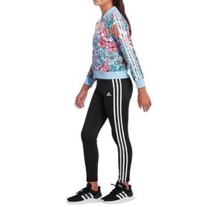 Adidas Girls Sweat Jacket in Floral Fun size S (7/8), like new